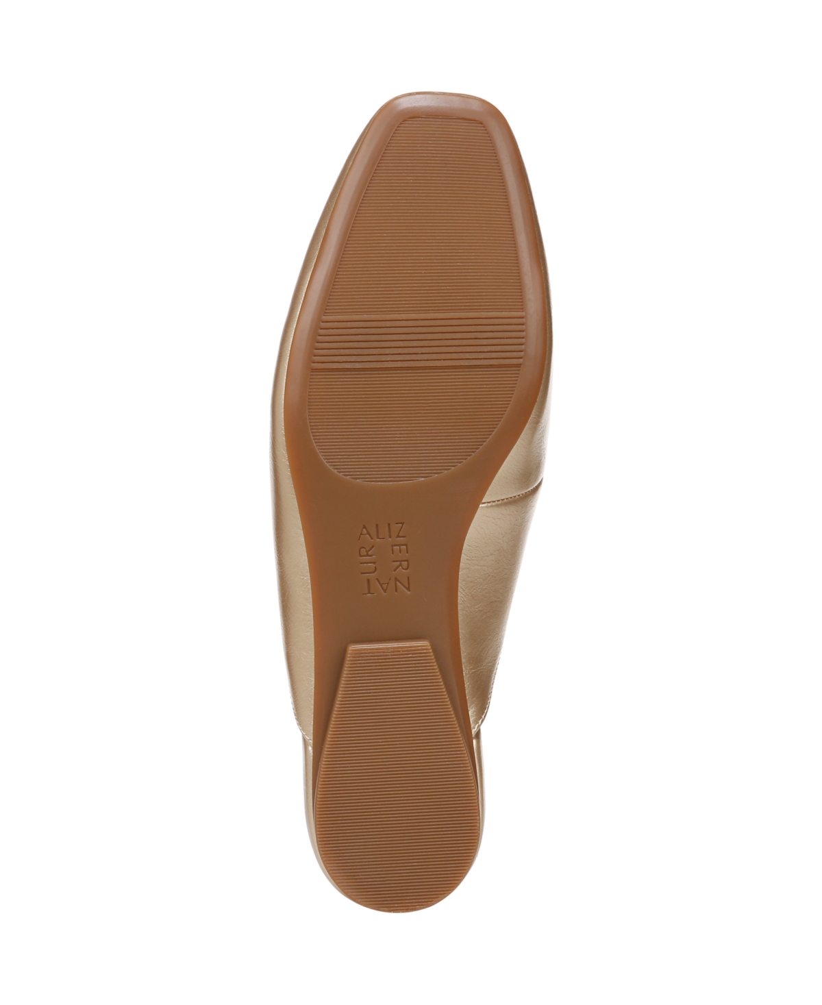 Naturalizer Women's Apple Square Toe Mules In Gold Faux Leather