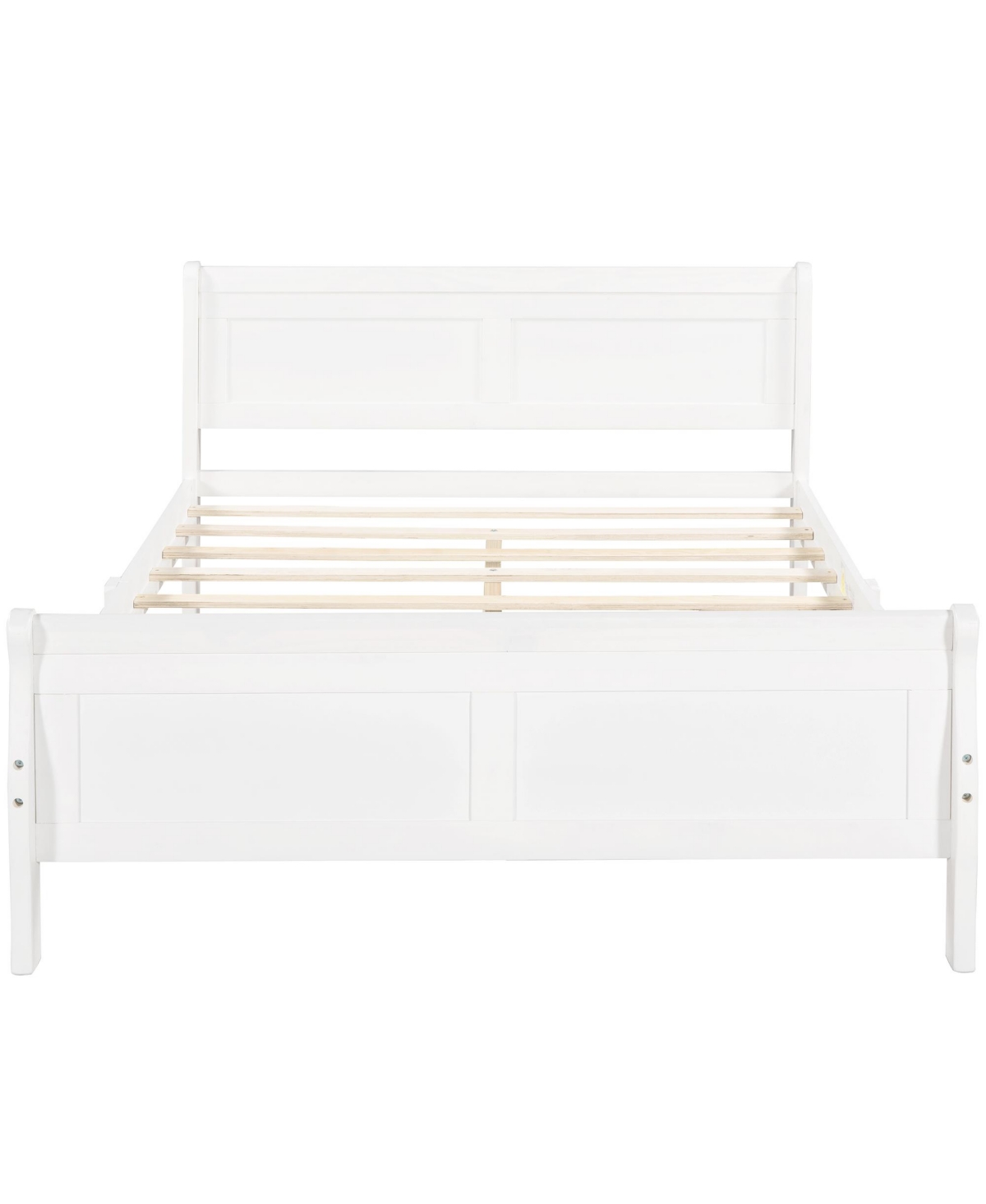 Slickblue Queen Size Wood Platform Bed Frame with Headboard and Sturdy Wooden Slat Support