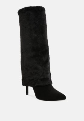 Womens Everglade Fold-Over Calf-High Boots