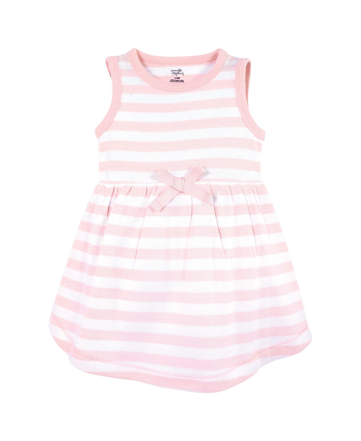 Touched by Nature Toddler Girls Organic Cotton Short-Sleeve and Long-Sleeve Dresses,- Popsicle