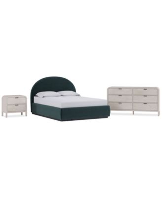 Lunare 3-Pc. Bedroom Set (Full Bed, Dresser & Nightstand)