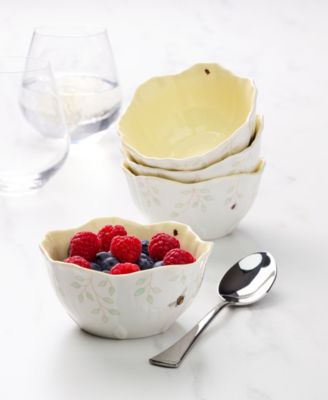 Butterfly Meadow Floral Dessert Bowls, Set of 4