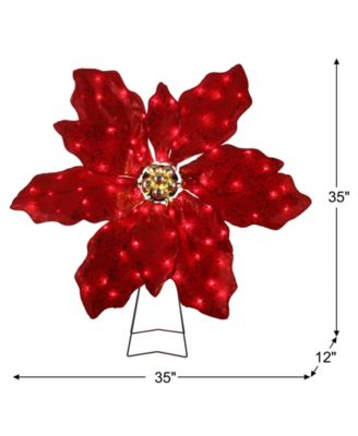 35" Outdoor Twinkling LED Poinsettia
