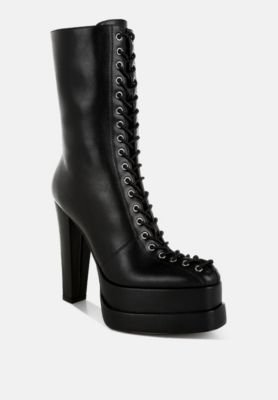 Women's Sayal Faux Leather Lace Up Boots
