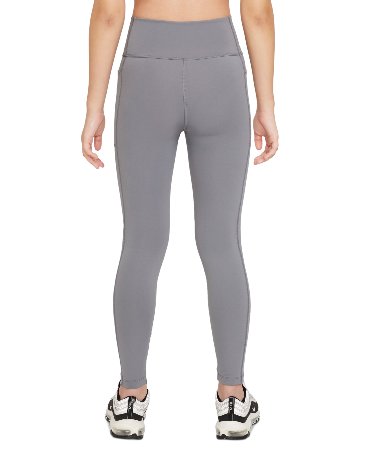 Nike Big Girls One Dri-fit High-Waisted Leggings with Pockets -whi