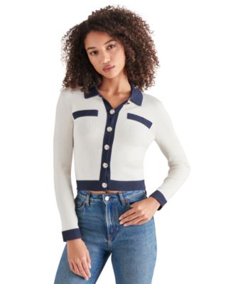 Steve Madden - Women's Ayda Contrast-Tipped Cardigan
