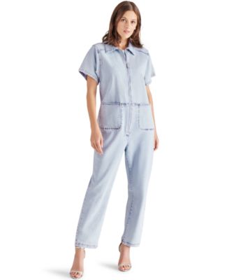 Steve Madden - Women's Eira Zip-Front Short-Sleeve Jumpsuit
