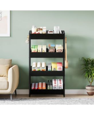 Wood Fruit and Vegetable Basket Stand Rack for Kitchen, Store, Supremarket, Black Friday Deals