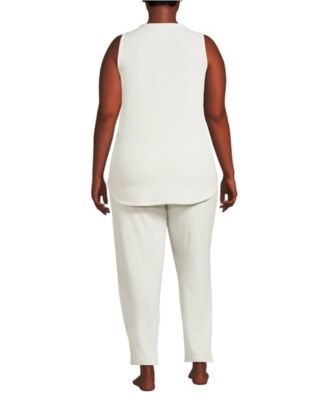 Plus Size Cozy 3 Piece Pajama Set - Robe Top and Pants