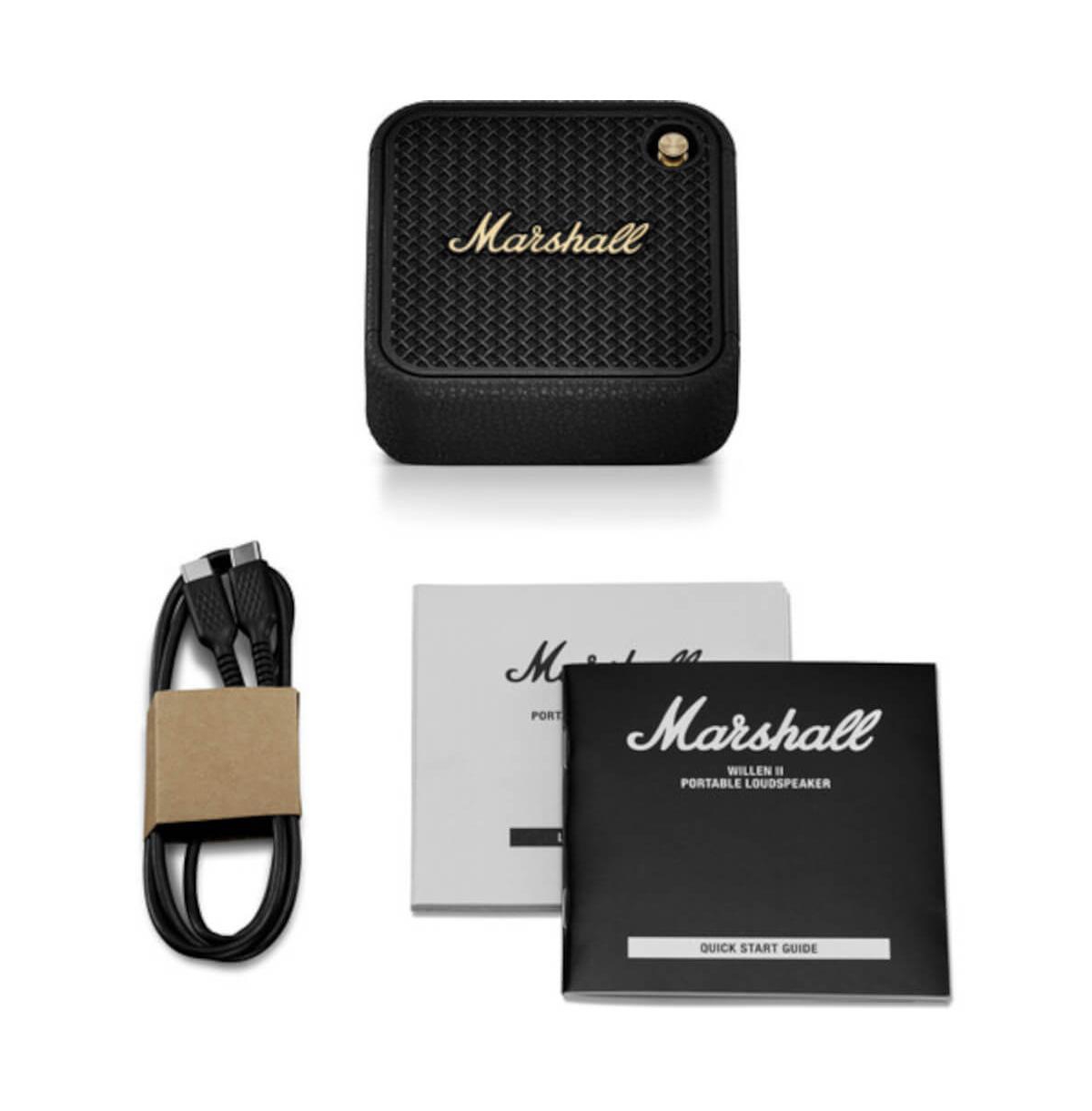Marshall Willen Ii Portable Bluetooth Speaker -Brass - Black