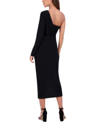 Women's Ruffled One-Shoulder Midi Dress