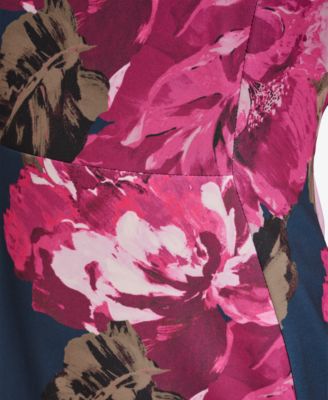 Calvin Klein Women's Jewel-Neck Floral Sheath Dress - Macy's