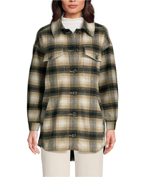 Женские куртки Lands' End Menswear Shirt Jacket