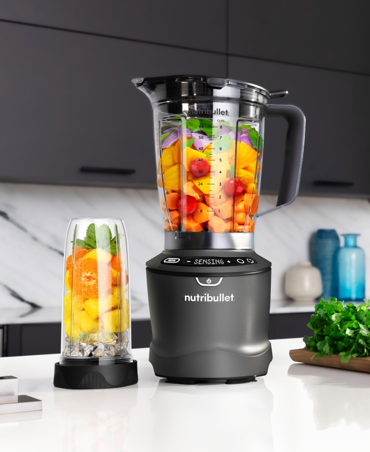 Nutribullet 1400 Watts Smartsense Blender Combo In Gunmetal Grey