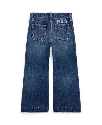 Toddler and Little Girls Logo Wide-Leg Jean