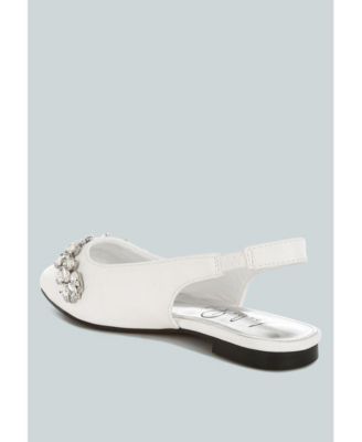 Adhara Diamante Embellished Flat Sandals