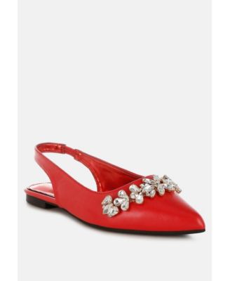 Adhara Diamante Embellished Flat Sandals