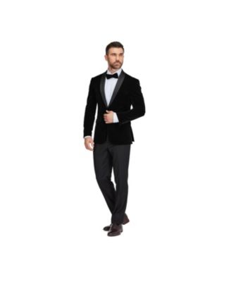 Men's Slim-Fit Velvet Shawl Lapel Tuxedo Set