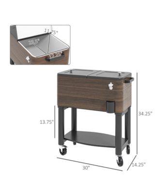 Outdoor Party Cooler Cart – Mobile Beverage Station for Backyard Gatherings