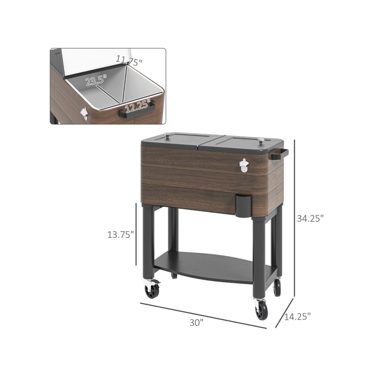 Slickblue Outdoor Party Cooler Cart – Mobile Beverage Station for Backyard Gatherings