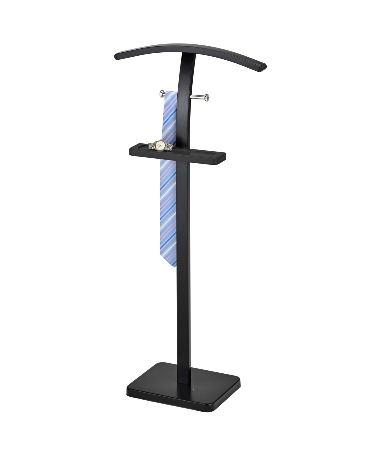 Kings Brand Furniture Metal Suit Valet Stand, Clothes Rack, Clothing Organizer, Jacket Hanger - Black