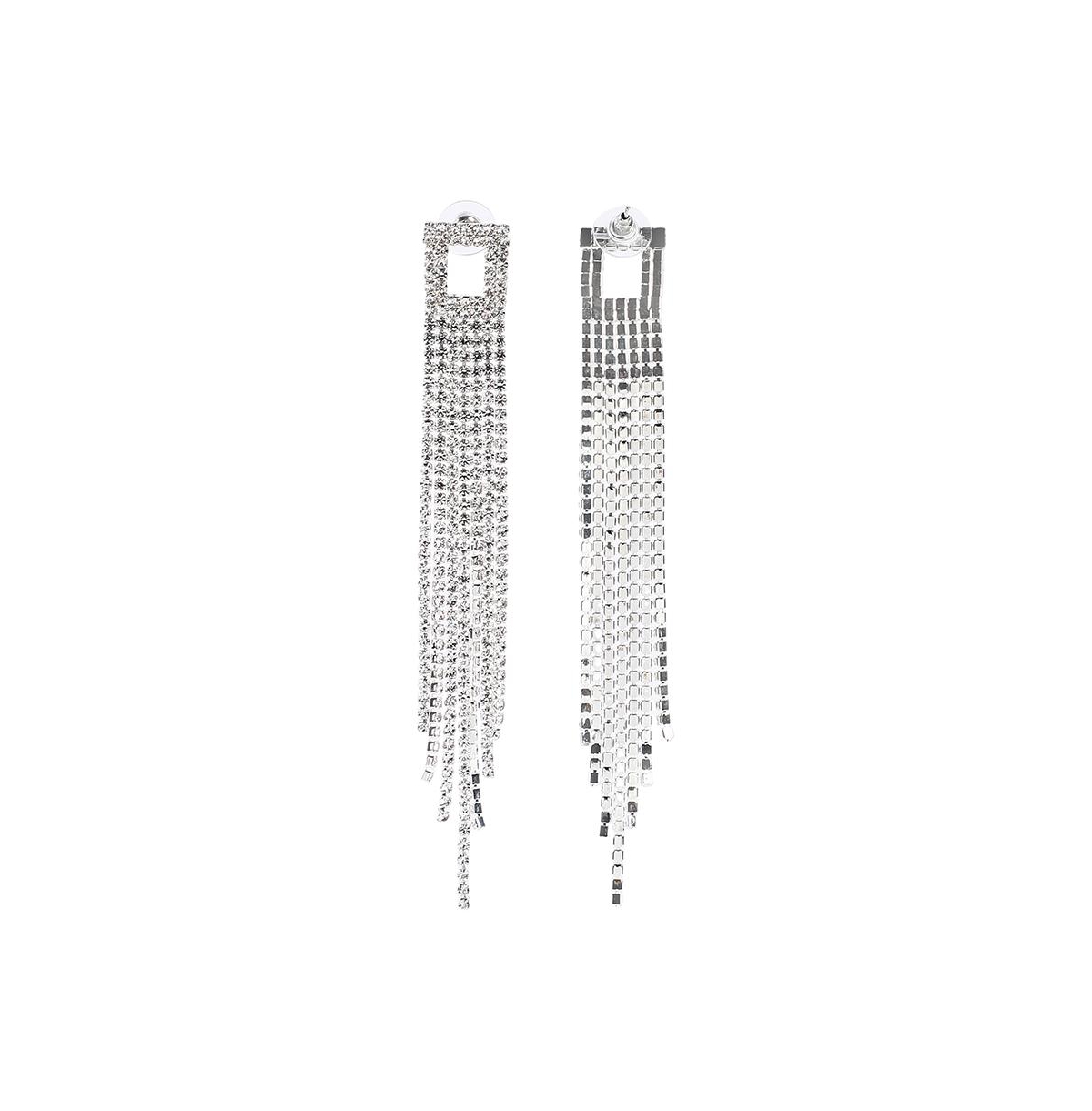 Sohi Women's The Camille Drop Earrings In Silver