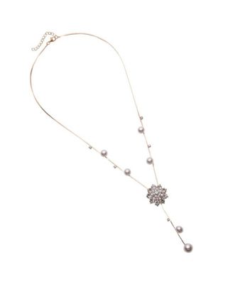Women's Floral Drop Negligee Necklace