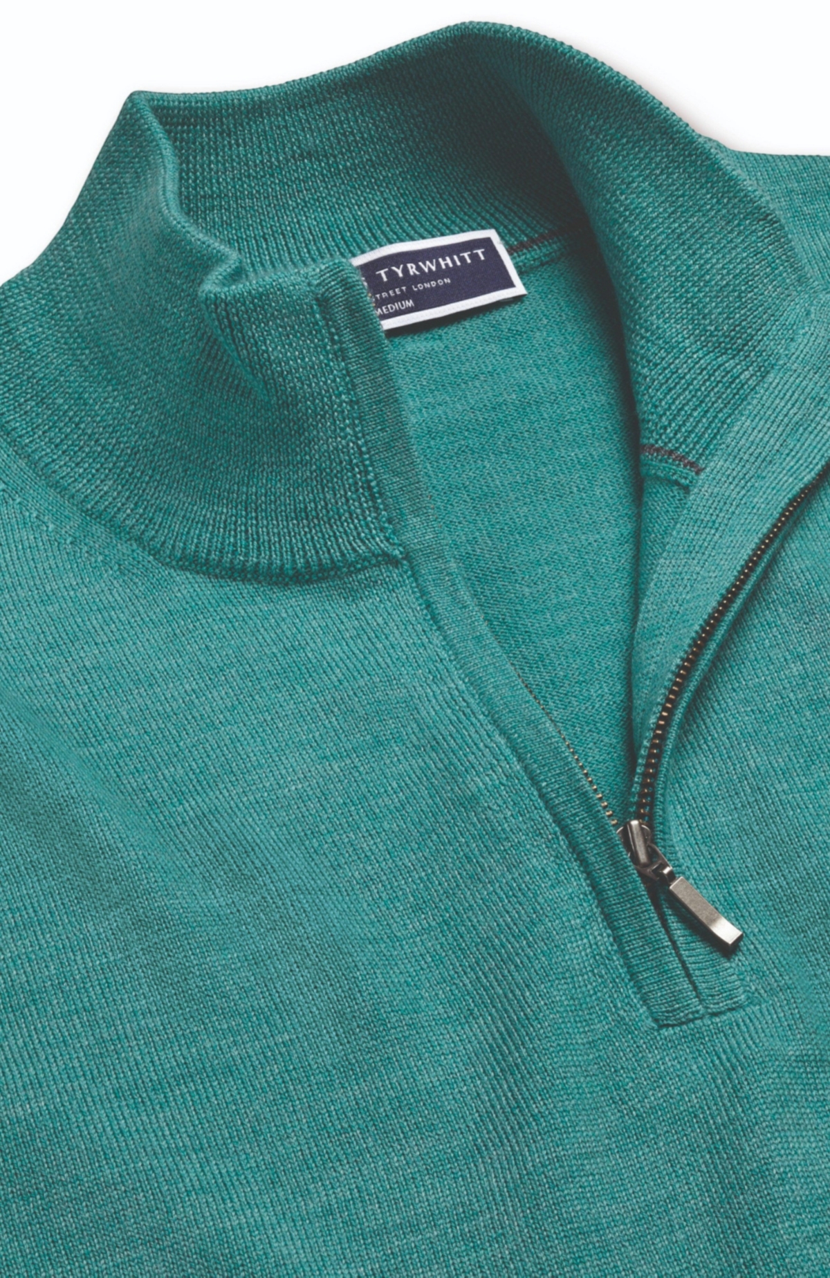 Charles Tyrwhitt Men's Pure Merino Zip Neck Sweater