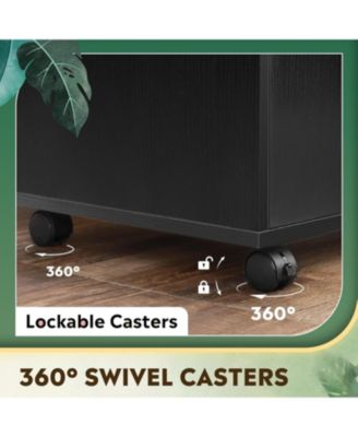 Office Storage Cabinet with Doors and Shelves, Lateral Printer Cabinet for Office Supplies and File Storage, Filing Cabinet for Home Office