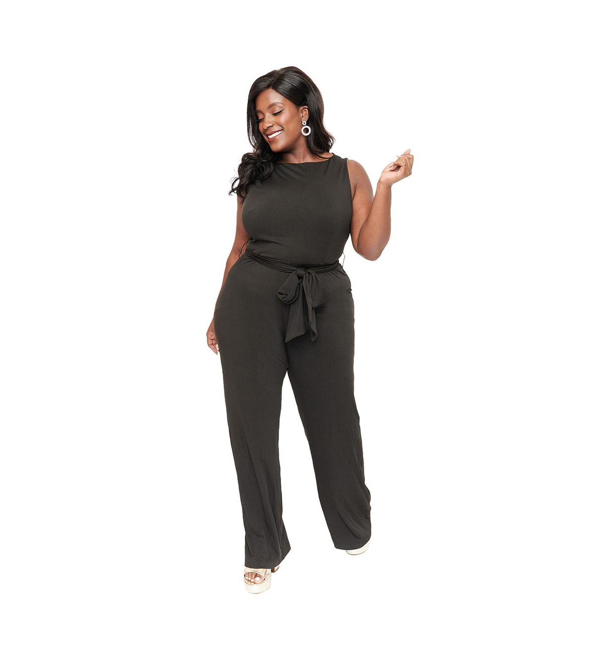 Unique Vintage Plus Size 1950s Boat Neck Jumpsuit