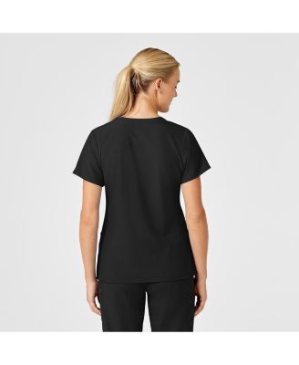 Plus Size W123 Stylized V-Neck Scrub Top