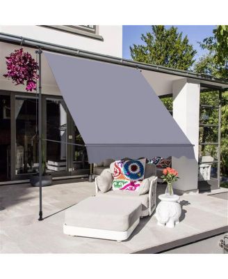 Adjustable Non-Screw Outdoor Sun Shade Cover with UV Protection Patio Door and Window Canopy for Backyard