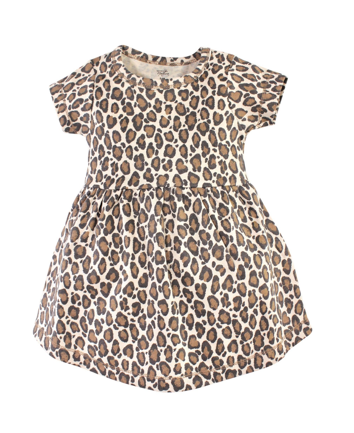 Touched by Nature Baby Girls Organic Cotton Dress and Cardigan 2pc Set,- Leopard