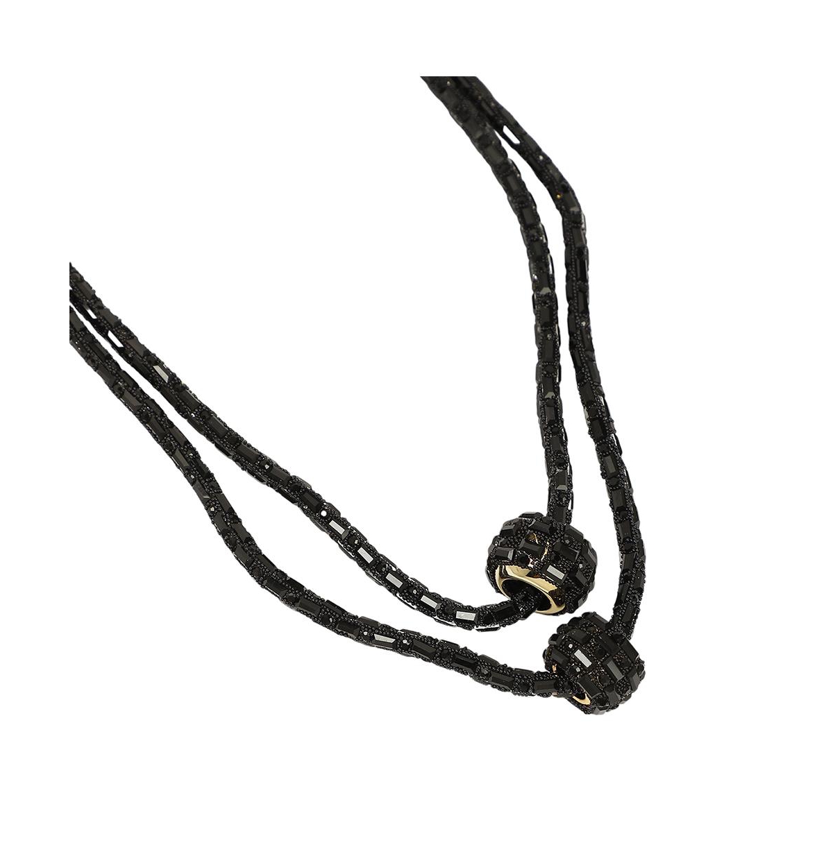 Sohi Women's The Mirror Multi-layer Necklace In Black
