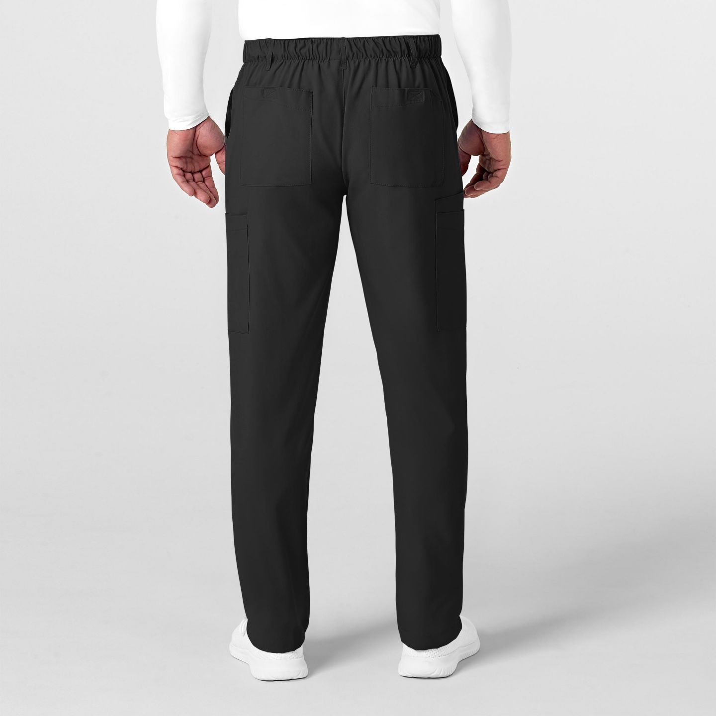 Мужские брюки Wink W123 Flat Front Cargo Scrub Pant Regular, цвет: Чёрный — фото 2