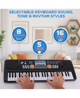 49-Key Digital Karaoke Keyboard - Portable Electronic Piano with Rechargeable Battery & Microphone (PKBRD4113