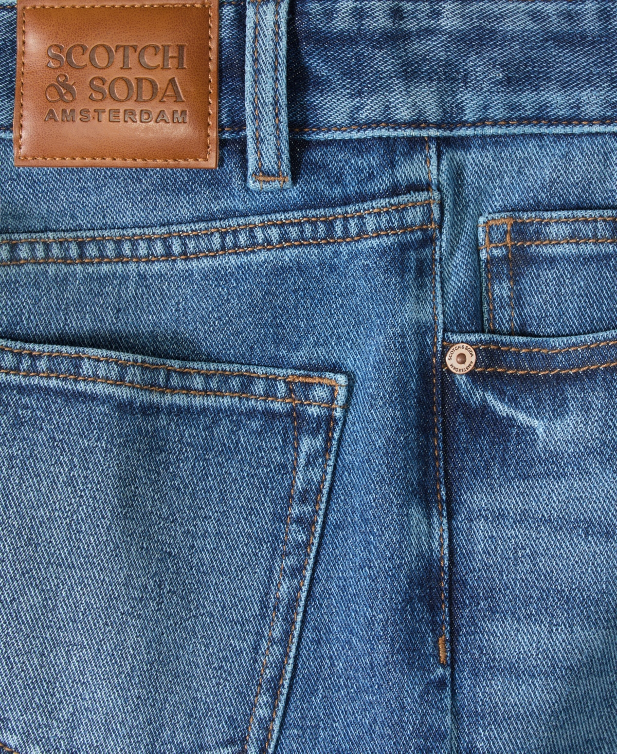 Scotch & Soda Big Boys Medium 5 Pocket Straight Jean In Edison Wash