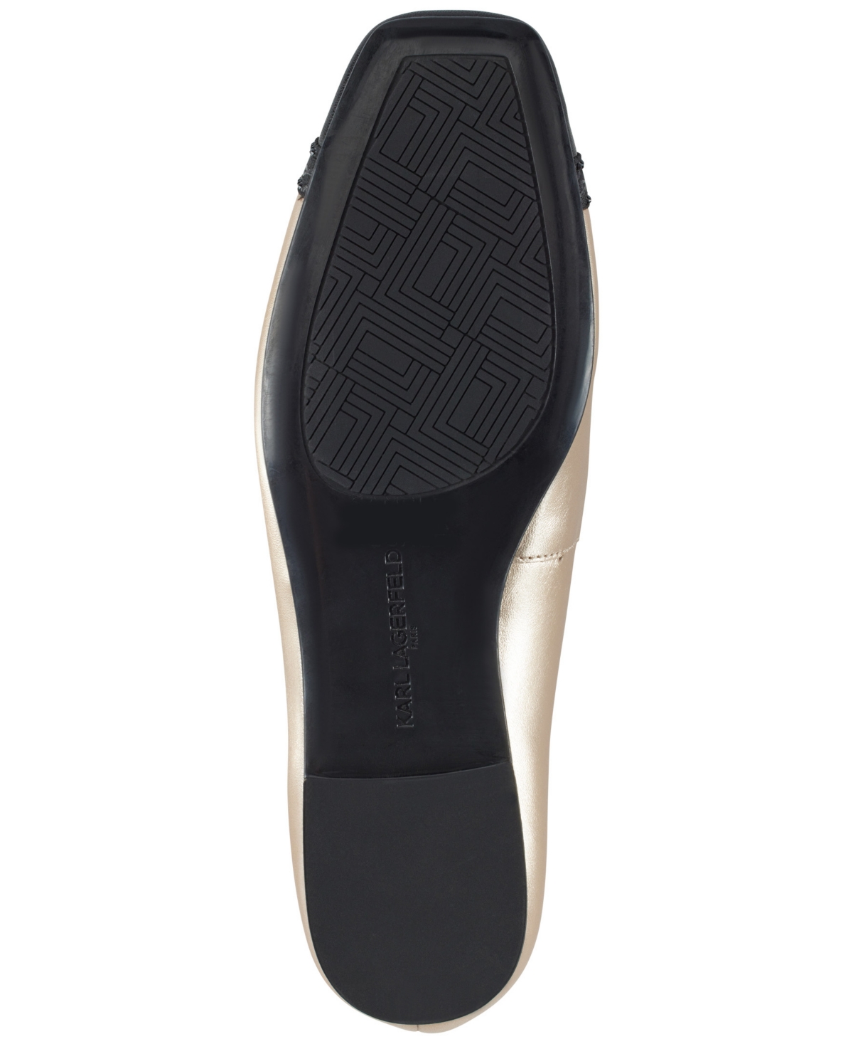 Karl Lagerfeld Paris Zofia Cap Toe Ballet Flat In White Gold,black