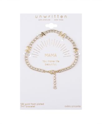 Cubic Zirconia Mama Tennis Bracelet