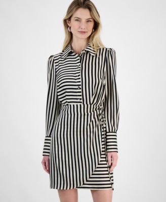 Sam Edelman Women's Cabana Striped Long-Sleeve Shirtdress - Macy's