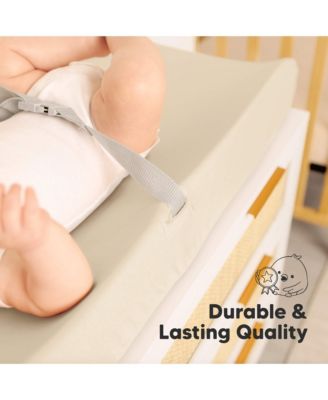 2pk Soothe Changing Pad Covers for Girl, Boy, Soft Cotton Contoured Diaper Changing Table Pad Covers