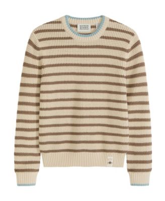 Big Boys Yarn Dye Stripe Crew Neck Sweater