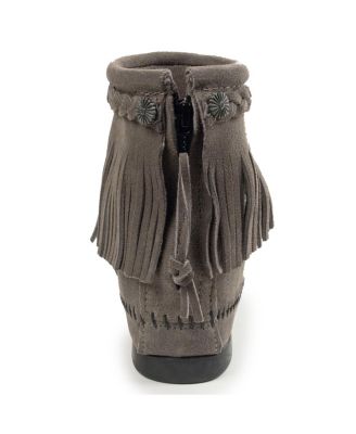 Women's Suede High Top Back Zip Boots