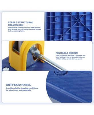 Foldable Push Hand Cart, Platform Truck with 880 lbs. Weight Capacity