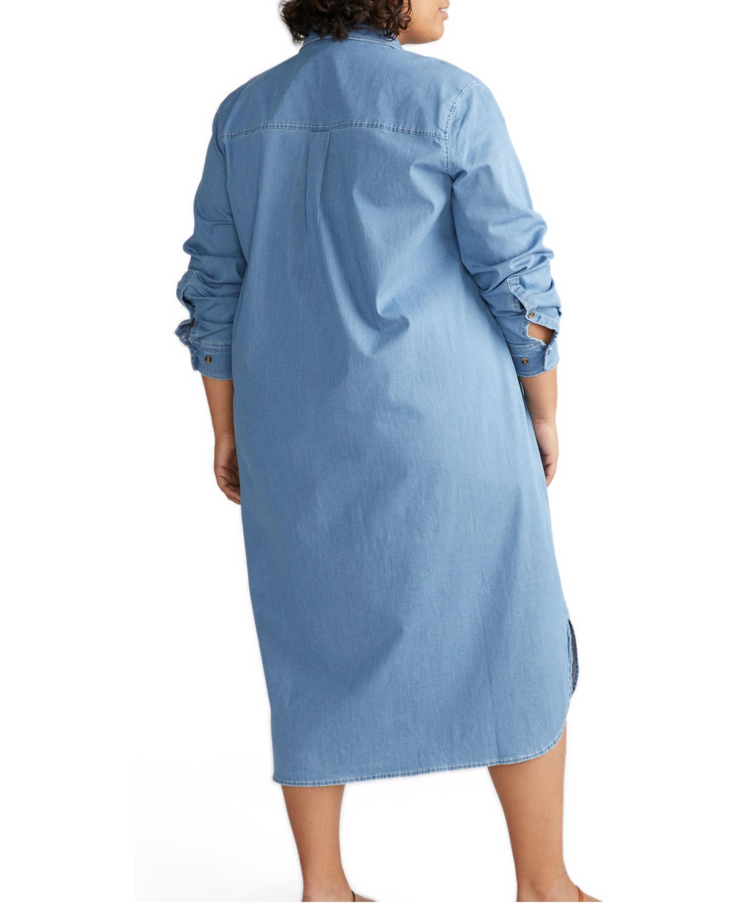 Women's Odeon Stretch Cotton Chambray Shirtdress