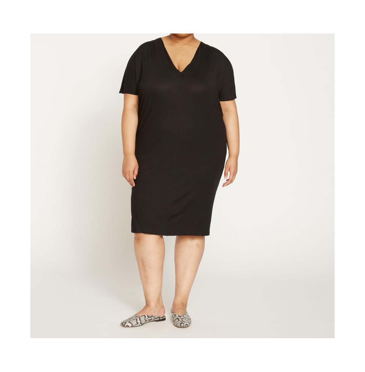 Women's Teresa Liquid Jersey V-Neck Dress - Midnight