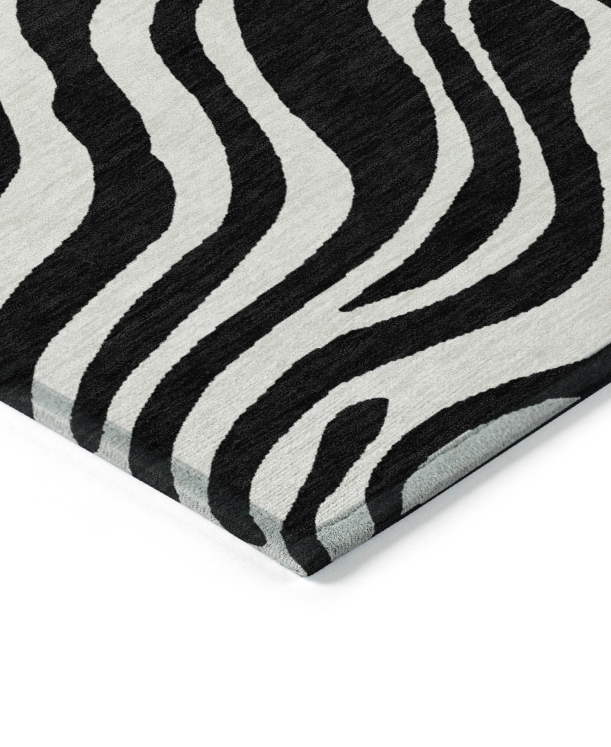 Addison Chantille Machine Washable Acn1042 9'x12' Area Rug In Black