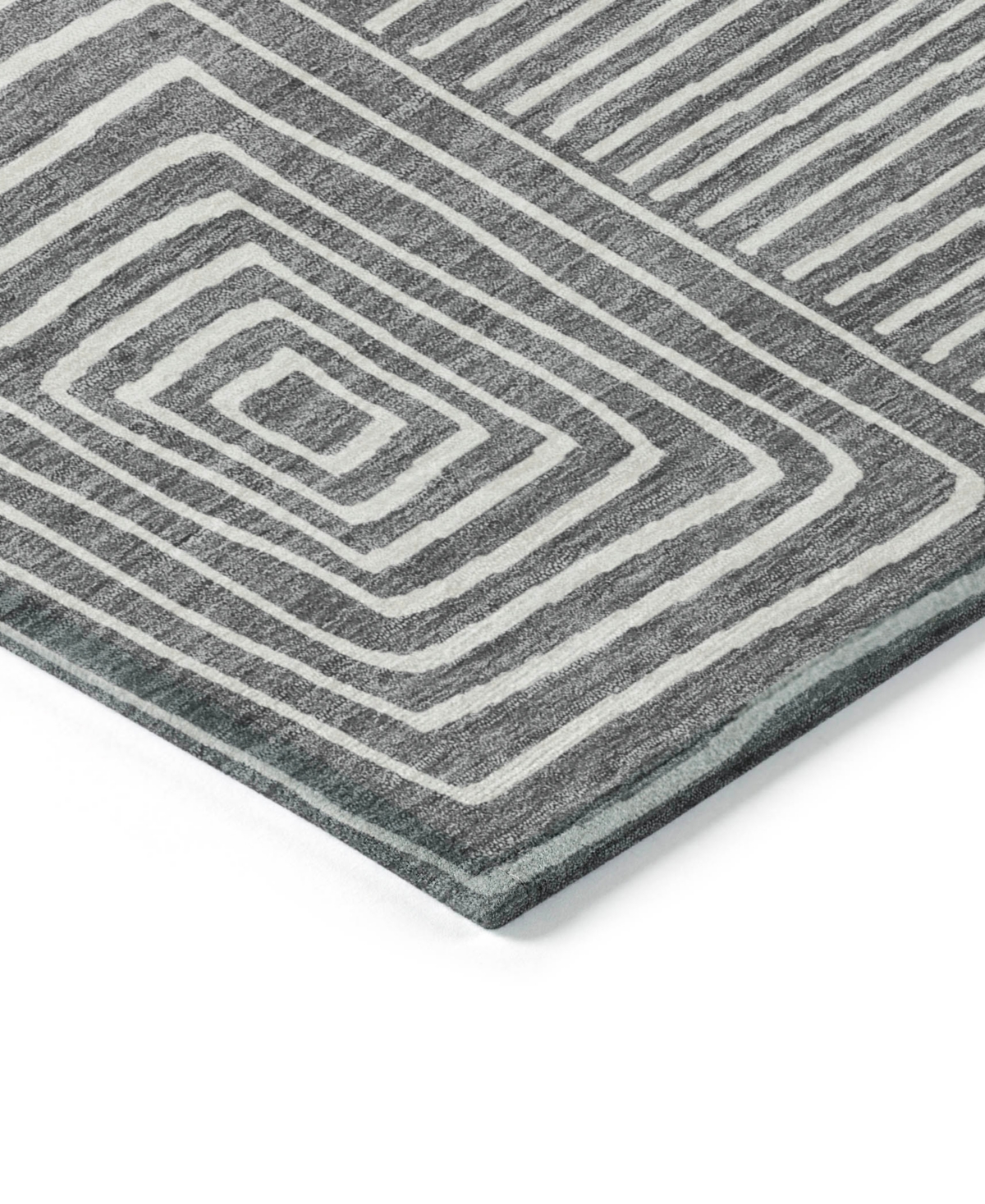 Addison Chantille Machine Washable Acn1044 5'x7'6" Area Rug In Charcoal