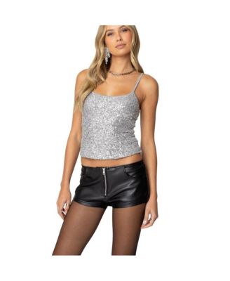 Womens Celene Sequin Tank Top