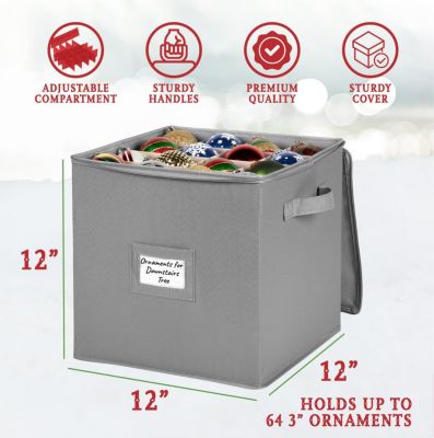 Christmas Ornaments Storage Box to Protect and Store up to 64-3&amp;quot; Ornaments